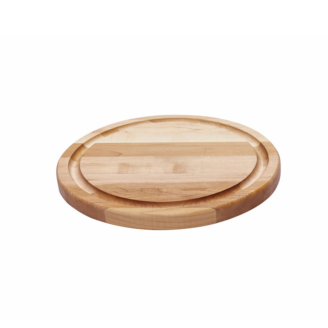 Labell Boards Round Maple Cutting Board, With Groove - Restaurant Equipment and Smallwares - Canadian Distribution