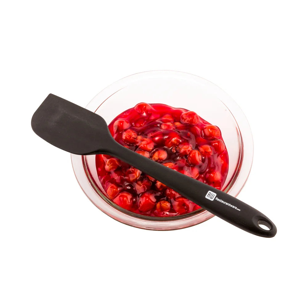 Restaurantware Black Flat Silicone Spatula, 10.5X2.25X0.75In - Restaurant Equipment and Smallwares - Canadian Distribution - Ships Free Within Canada on Orders Above CAD $199