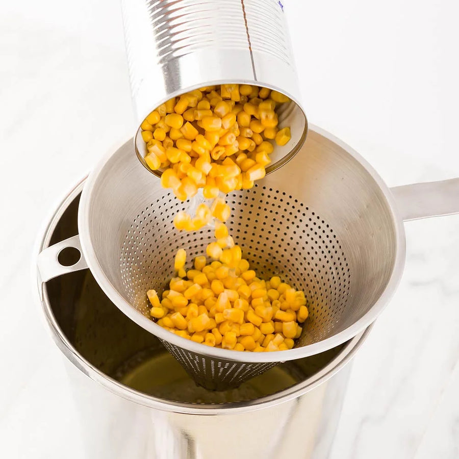 Restaurantware Met Lux 9 Inch Stainless Steel China Cap Course Strainer - Restaurant Equipment and Smallwares - Canadian Distribution