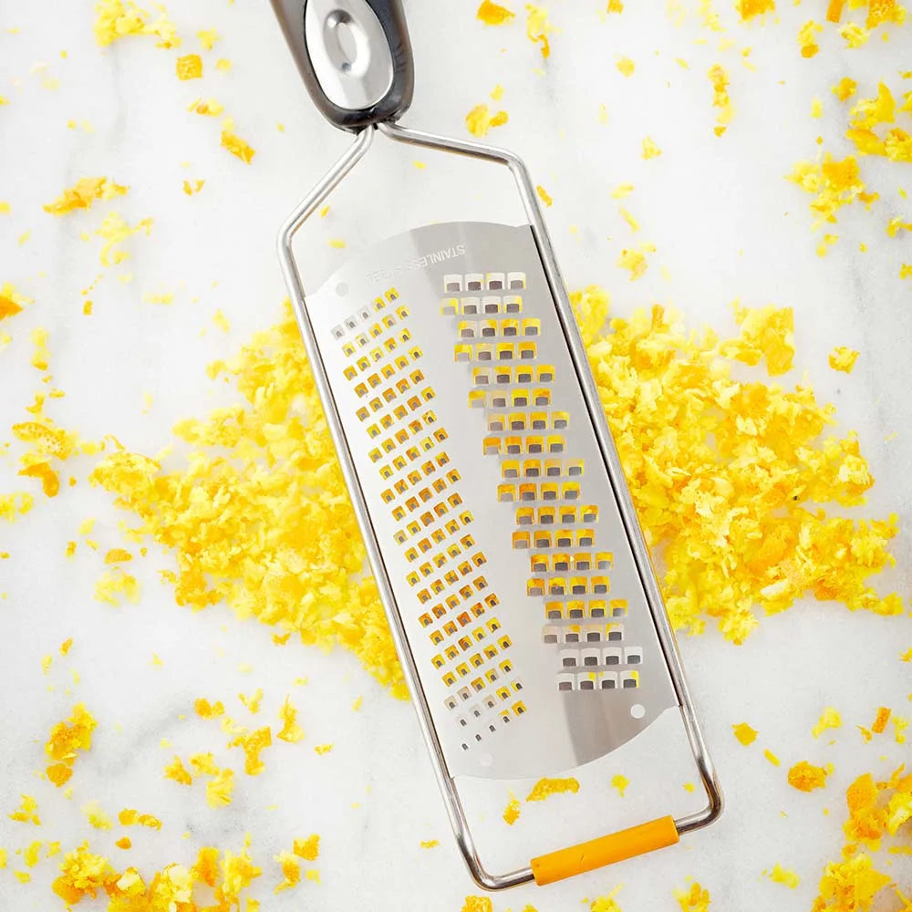 Restaurantware Met Lux 12In Stainless Steel Fine Cheese Grater, With Black Plastic Handle - Restaurant Equipment and Smallwares - Canadian Distribution - Ships Free Within Canada on Orders Above CAD $199