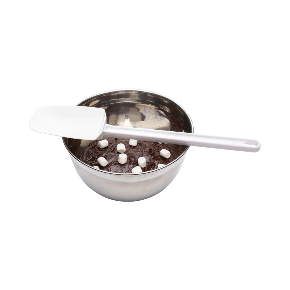 Restaurantware Met Lux White Spoon-Shaped Rubber Spatula, 10X2.25X0.5In - Restaurant Equipment and Smallwares - Canadian Distribution - Ships Free Within Canada on Orders Above CAD $199