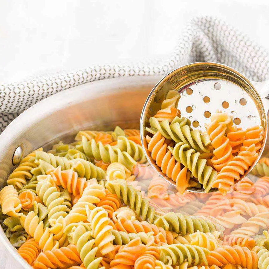 Restaurantware Met Lux 5oz Perforated Spoodle, With Yellow Handle - Restaurant Equipment and Smallwares - Canadian Distribution