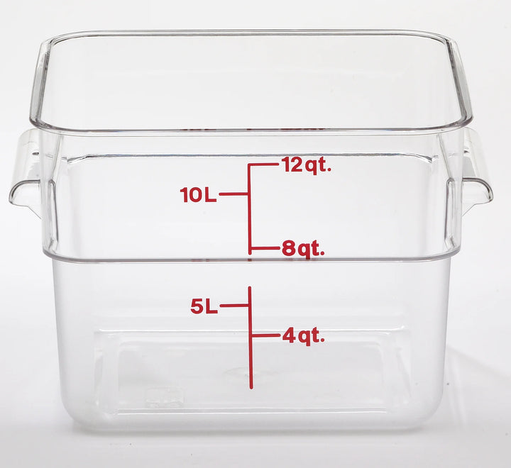 Cambro 12Qt Square Clear Camwear Food Storage Container - Restaurant Equipment and Smallwares - Canadian Distribution
