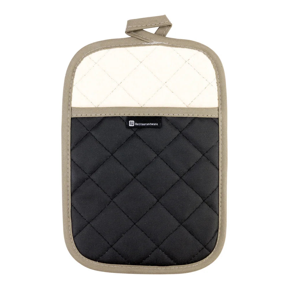 Restaurantware Black Cotton Pot Holder, 7 X 10 Inch, With Flame Retardant Coating - Restaurant Equipment and Smallwares - Canadian Distribution