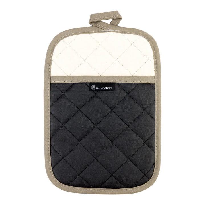 Restaurantware Black Cotton Pot Holder, 7 X 10 Inch, With Flame Retardant Coating - Restaurant Equipment and Smallwares - Canadian Distribution