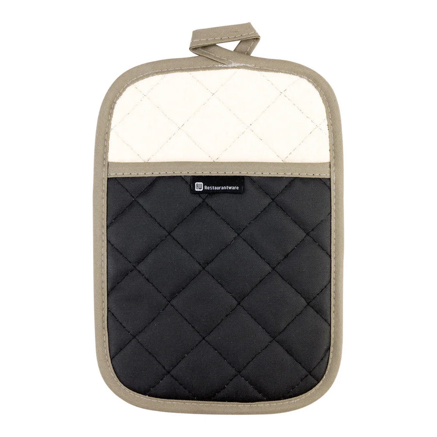Restaurantware Black Cotton Pot Holder, 7 X 10 Inch, With Flame Retardant Coating - Restaurant Equipment and Smallwares - Canadian Distribution