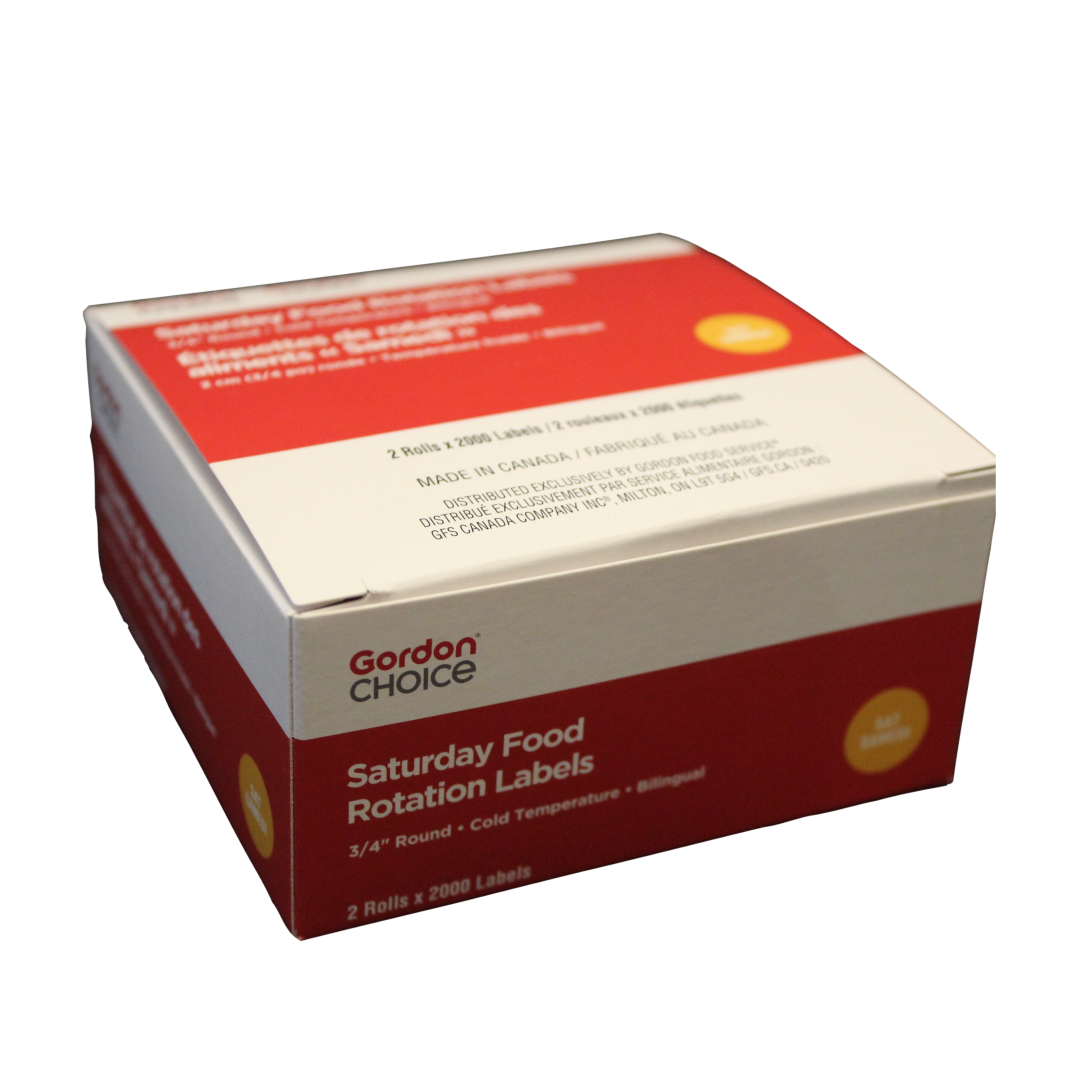 Gordon Choice 0.75In Orange Round Saturday Day Spot Labels, Permanent - Restaurant Equipment and Smallwares - Canadian Distribution - Ships Free Within Canada on Orders Above CAD $199