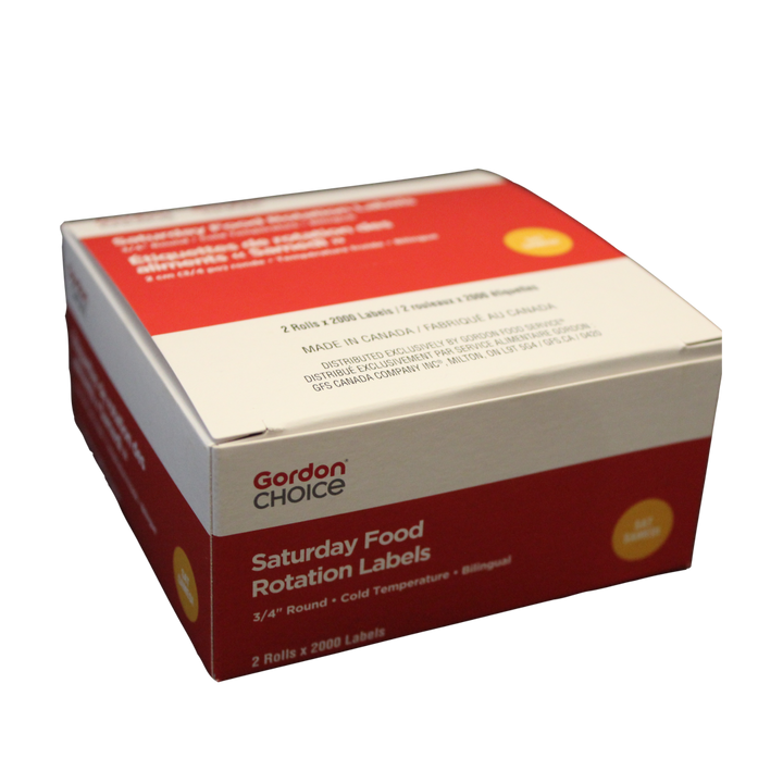 Gordon Choice 0.75In Orange Round Saturday Day Spot Labels, Permanent - Restaurant Equipment and Smallwares - Canadian Distribution - Ships Free Within Canada on Orders Above CAD $199