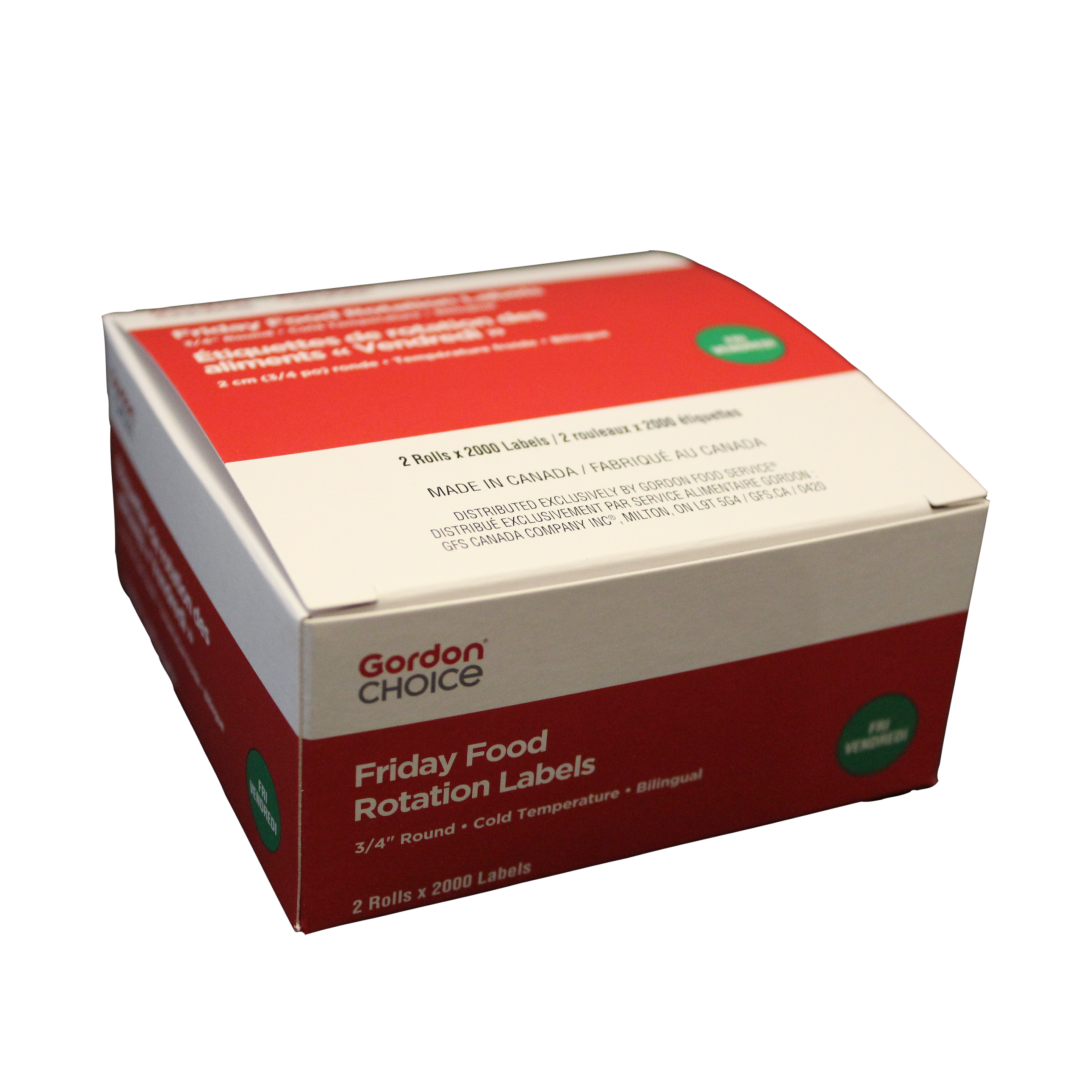 Gordon Choice 0.75In Green Round Friday Day Spot Labels, Permanent - Restaurant Equipment and Smallwares - Canadian Distribution - Ships Free Within Canada on Orders Above CAD $199