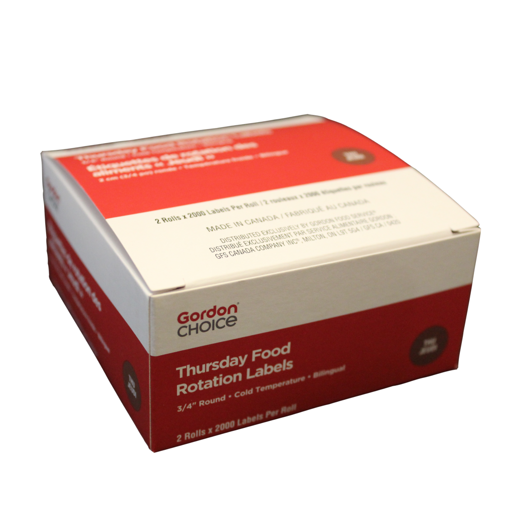 Gordon Choice 0.75In Brown Round Thursday Day Spot Labels, Permanent - Restaurant Equipment and Smallwares - Canadian Distribution - Ships Free Within Canada on Orders Above CAD $199