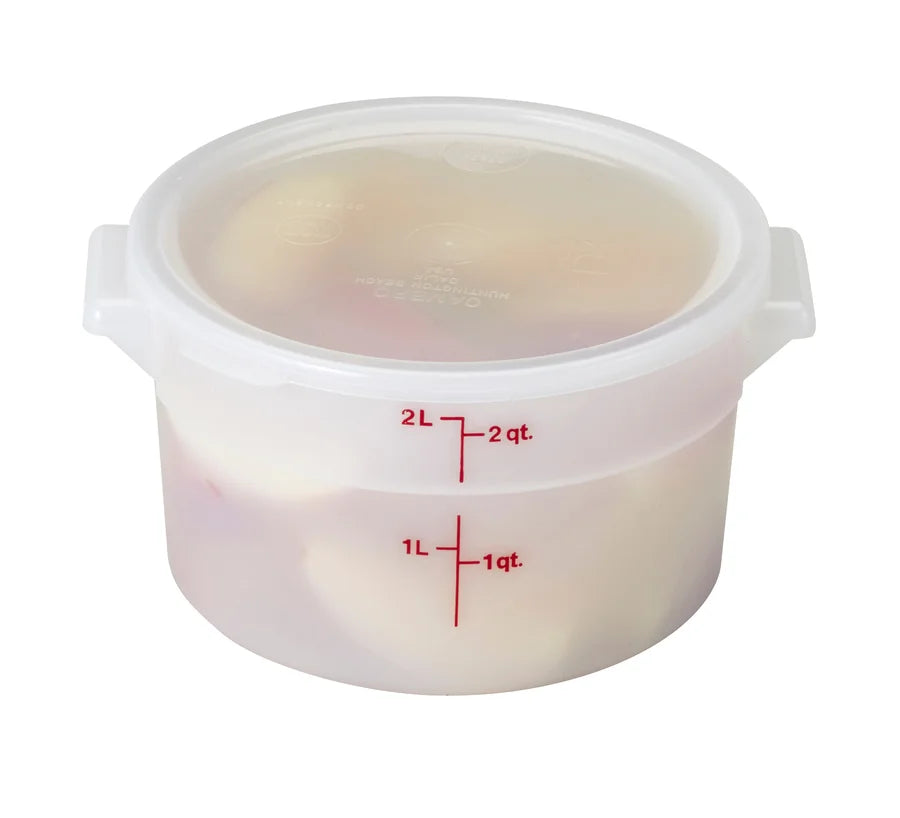 Cambro 2/4Qt Round White Polyethylene Food Storage Container Cover - Restaurant Equipment and Smallwares - Canadian Distribution - Ships Free Within Canada on Orders Above CAD $199