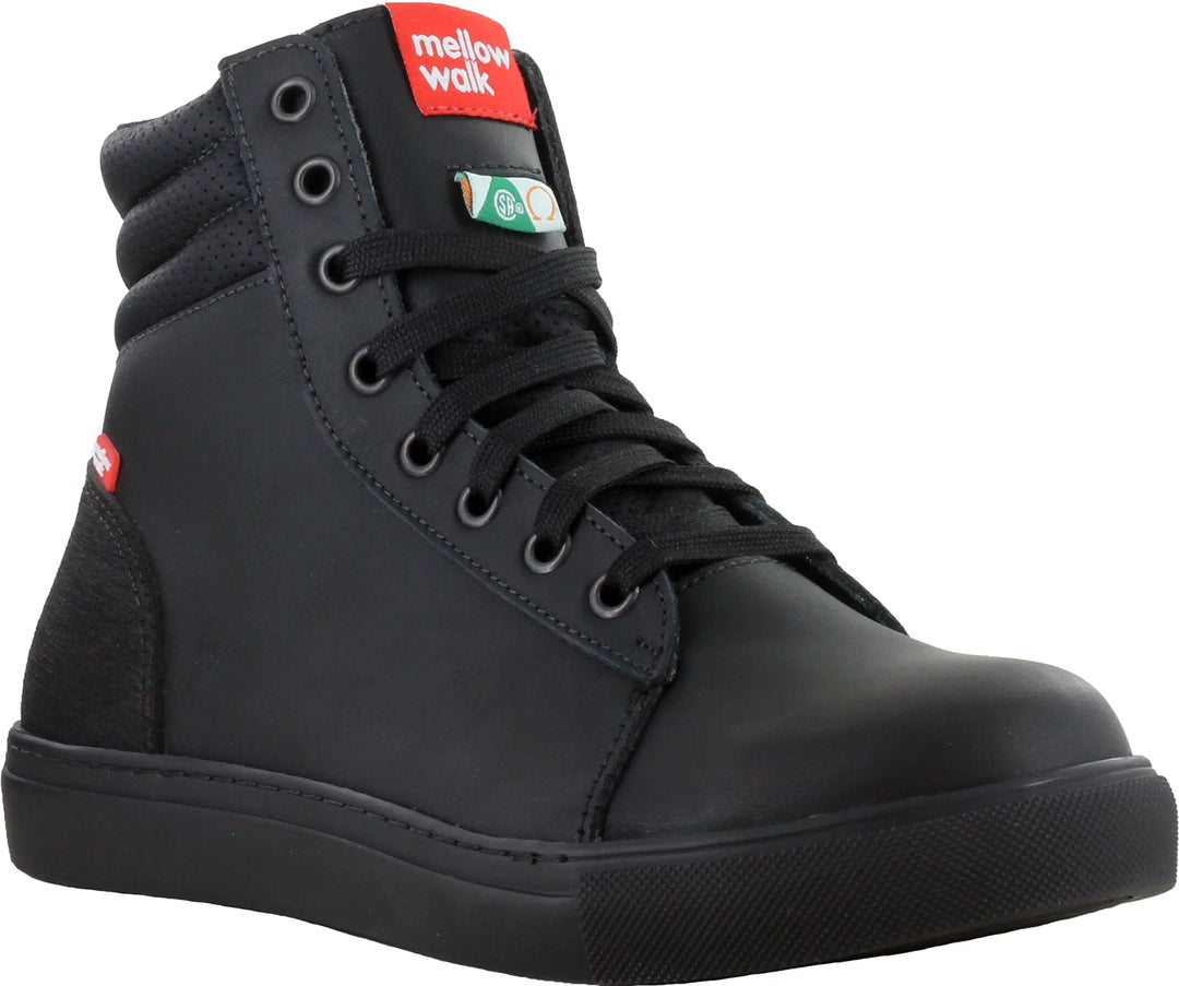 Mellow Walk Jessica Black Leather Womens Shoes, Steel Toe, 6In Lace Up, CSA Slip Resistant, Size 11 - Restaurant Equipment and Smallwares - Canadian Distribution