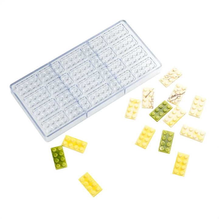 Restaurantware Pastry Tek 20-Compartment Building Block Candy & Chocolate Mold, Polycarbonate - Restaurant Equipment and Smallwares - Canadian Distribution - Ships Free Within Canada on Orders Above CAD $199