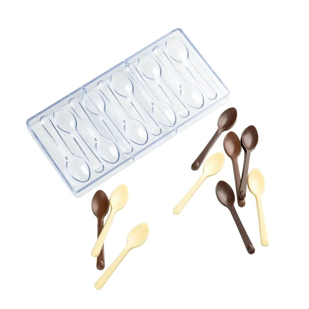 Restaurantware Pastry Tek 10-Compartment Spoon Candy & Chocolate Mold, Polycarbonate - Restaurant Equipment and Smallwares - Canadian Distribution - Ships Free Within Canada on Orders Above CAD $199