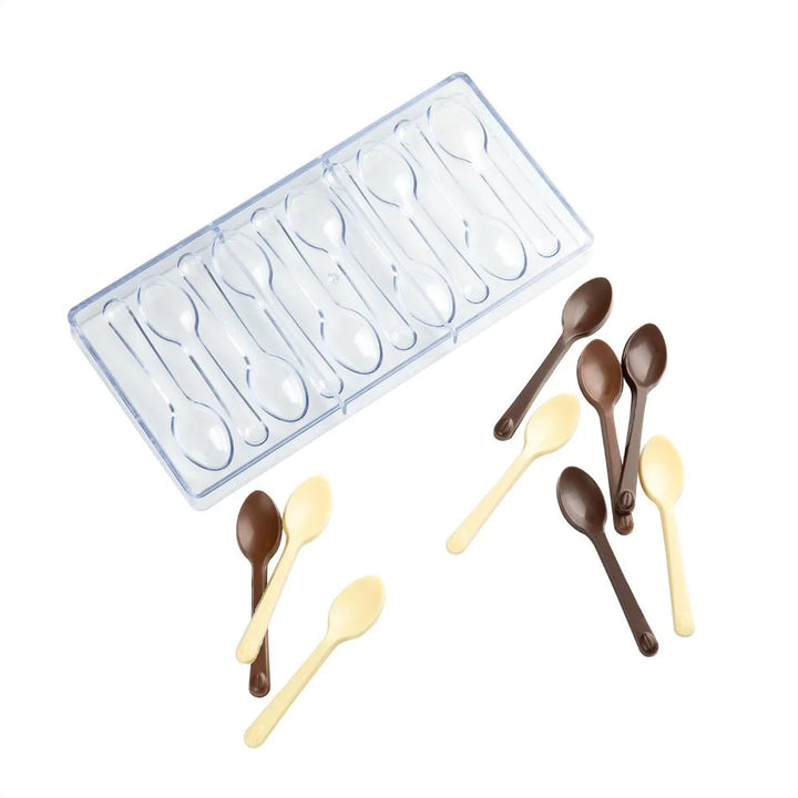 Restaurantware Pastry Tek 10-Compartment Spoon Candy & Chocolate Mold, Polycarbonate - Restaurant Equipment and Smallwares - Canadian Distribution - Ships Free Within Canada on Orders Above CAD $199