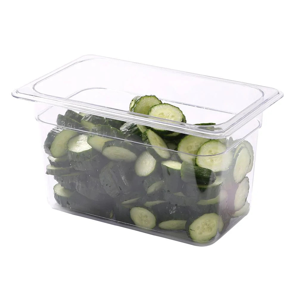 Restaurantware Met Lux Quarter-Size Clear Plastic Cold Food Storage Container, 6In Deep, Rectangular - Restaurant Equipment and Smallwares - Canadian Distribution - Ships Free Within Canada on Orders Above CAD $199