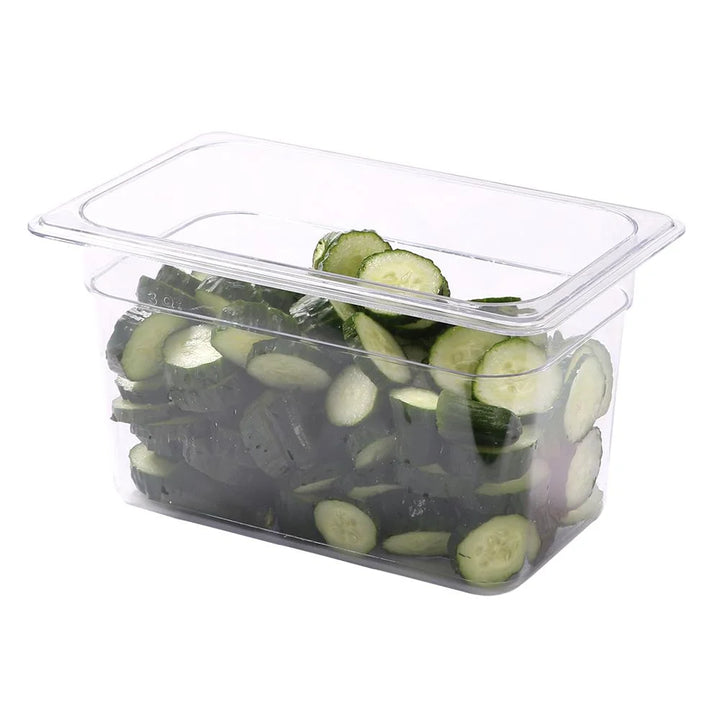 Restaurantware Met Lux Quarter-Size Clear Plastic Cold Food Storage Container, 6In Deep, Rectangular - Restaurant Equipment and Smallwares - Canadian Distribution - Ships Free Within Canada on Orders Above CAD $199