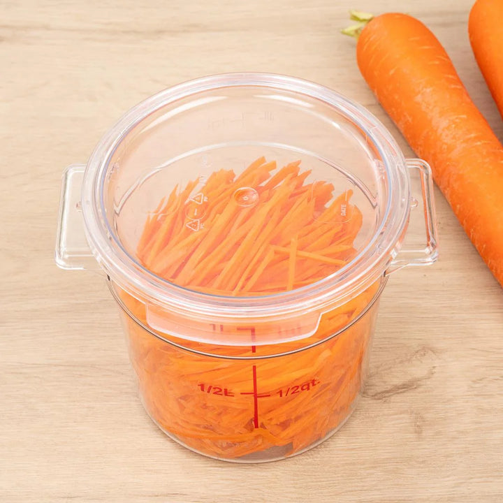 Restaurantware Met Lux Round Clear Plastic Lid, for 1qt Food Storage Containers - Restaurant Equipment and Smallwares - Canadian Distribution - Ships Free Within Canada on Orders Above CAD $199
