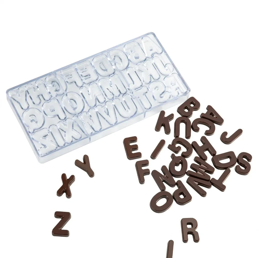 Restaurantware Pastry Tek Alphabet Candy & Chocolate Mold, Polycarbonate - Restaurant Equipment and Smallwares - Canadian Distribution - Ships Free Within Canada on Orders Above CAD $199