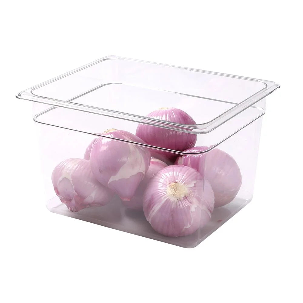Restaurantware Met Lux Third-Size Clear Plastic Cold Food Storage Container, 8In Deep, Rectangular - Restaurant Equipment and Smallwares - Canadian Distribution - Ships Free Within Canada on Orders Above CAD $199