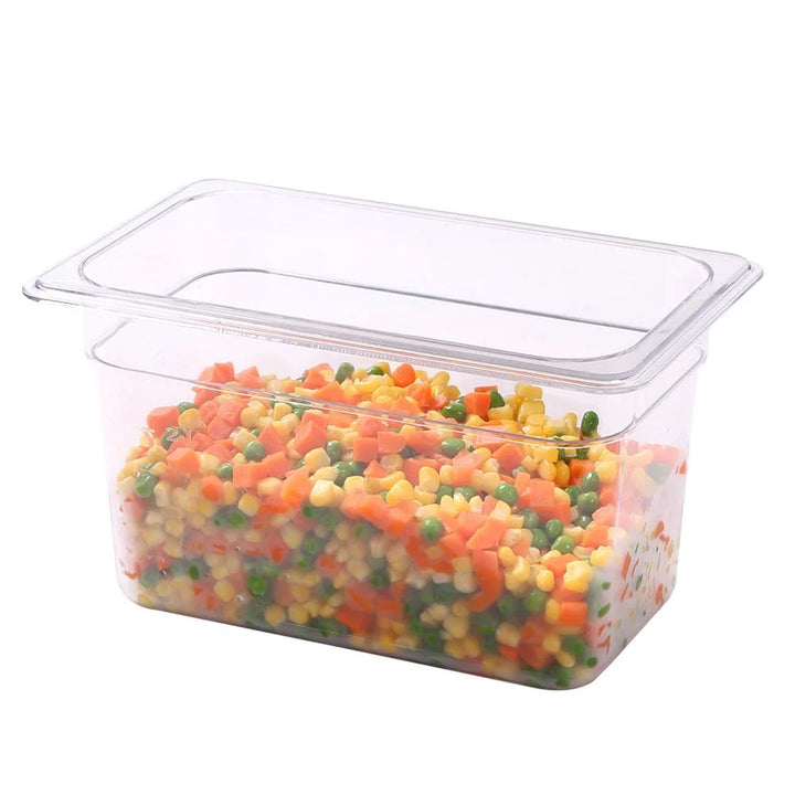 Restaurantware Met Lux Third-Size Clear Plastic Cold Food Storage Container, 6In Deep, Rectangular - Restaurant Equipment and Smallwares - Canadian Distribution - Ships Free Within Canada on Orders Above CAD $199