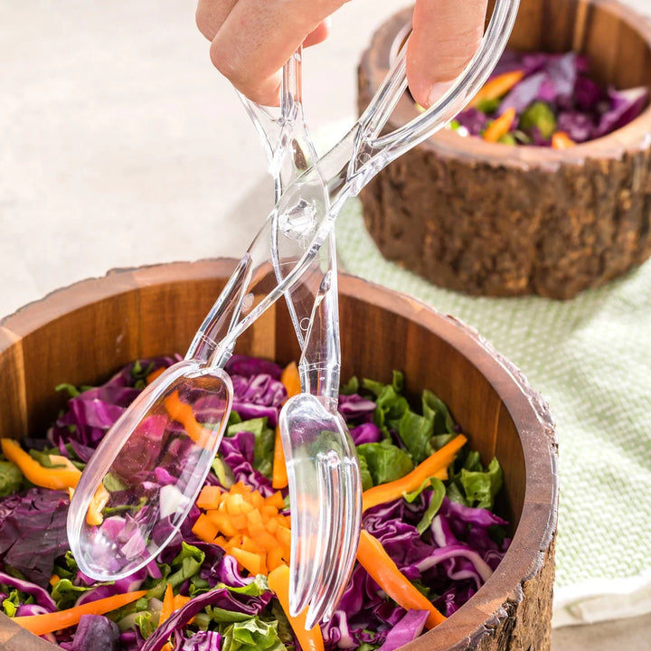 Restaurantware Cater Tek Clear Plastic Salad Tongs, 11.5 x 2.75 x 2.75In - Restaurant Equipment and Smallwares - Canadian Distribution - Ships Free Within Canada on Orders Above CAD $199