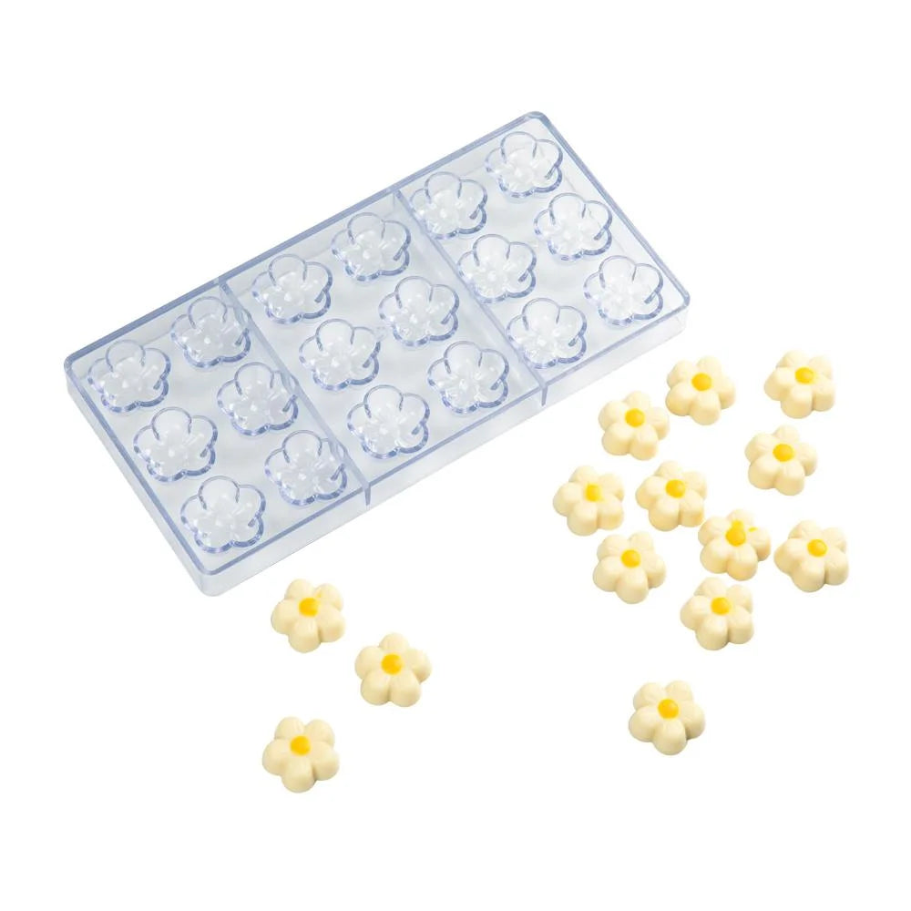 Restaurantware Pastry Tek 18-Compartment Flower Candy & Chocolate Mold, Polycarbonate - Restaurant Equipment and Smallwares - Canadian Distribution - Ships Free Within Canada on Orders Above CAD $199