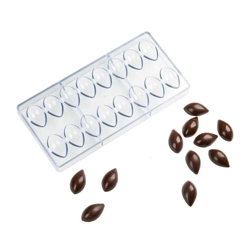 Restaurantware Pastry Tek 16-Compartment Quenelle Candy & Chocolate Mold, Polycarbonate - Restaurant Equipment and Smallwares - Canadian Distribution - Ships Free Within Canada on Orders Above CAD $199