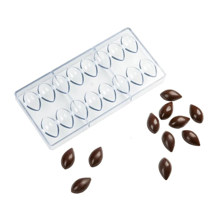 Restaurantware Pastry Tek 16-Compartment Quenelle Candy & Chocolate Mold, Polycarbonate - Restaurant Equipment and Smallwares - Canadian Distribution - Ships Free Within Canada on Orders Above CAD $199