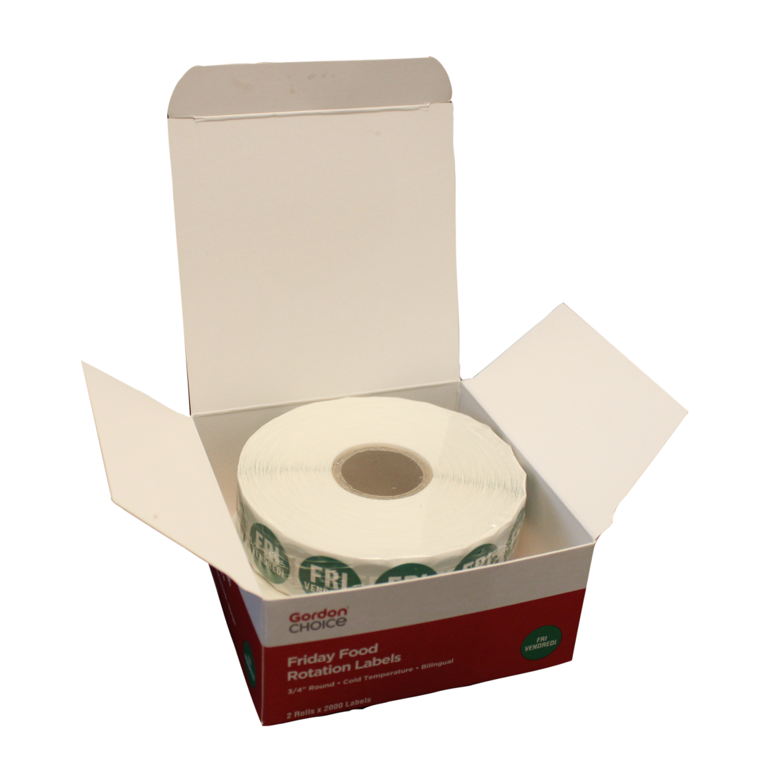 Gordon Choice 0.75In Green Round Friday Day Spot Labels, Permanent - Restaurant Equipment and Smallwares - Canadian Distribution