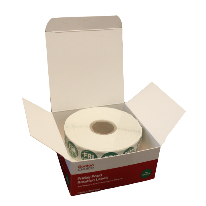 Gordon Choice 0.75In Green Round Friday Day Spot Labels, Permanent - Restaurant Equipment and Smallwares - Canadian Distribution