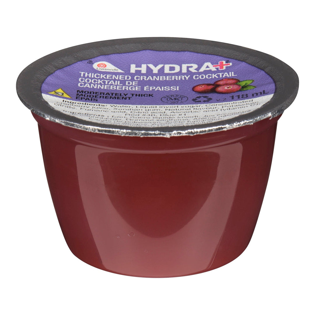 Hydra+ Hydra+ Cranberry Cocktail, Level 3 Thickened Beverage, Portion - Canadian Distribution - Ships Free Within Canada on Orders Above CAD $199