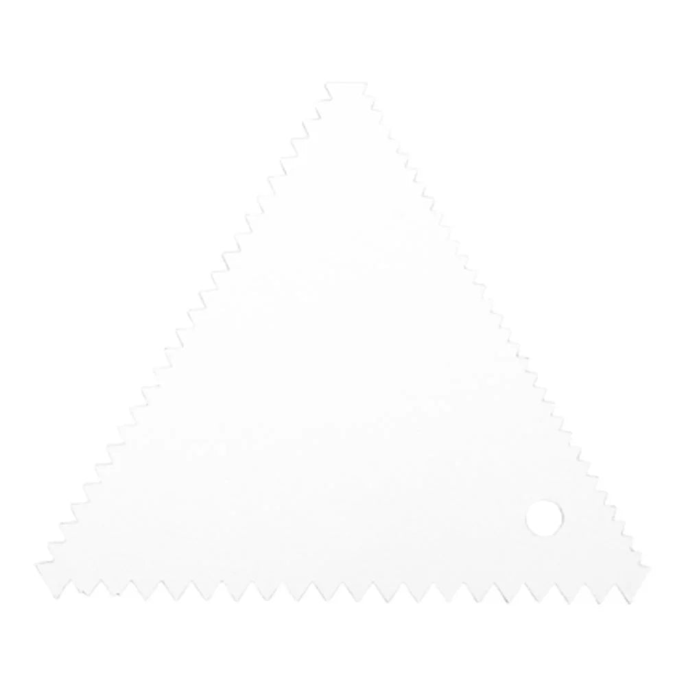 Restaurantware Pastry Tek 3-Pattern Metal Cake Scraper, With Fine & Wide Tooth Edge, 4.3 X 3.8In - Restaurant Equipment and Smallwares - Canadian Distribution