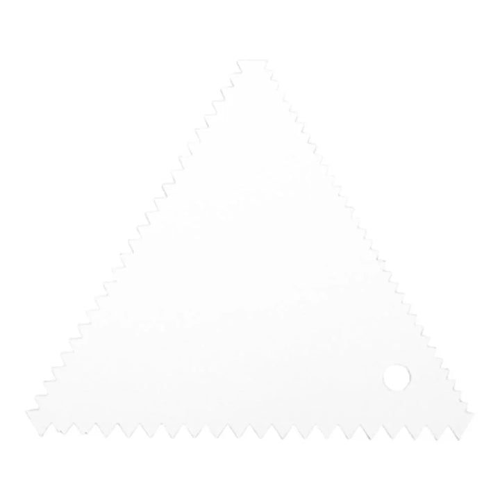 Restaurantware Pastry Tek 3-Pattern Metal Cake Scraper, With Fine & Wide Tooth Edge, 4.3 X 3.8In - Restaurant Equipment and Smallwares - Canadian Distribution