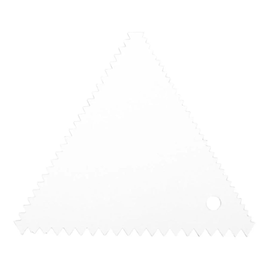 Restaurantware Pastry Tek 3-Pattern Metal Cake Scraper, With Fine & Wide Tooth Edge, 4.3 X 3.8In - Restaurant Equipment and Smallwares - Canadian Distribution
