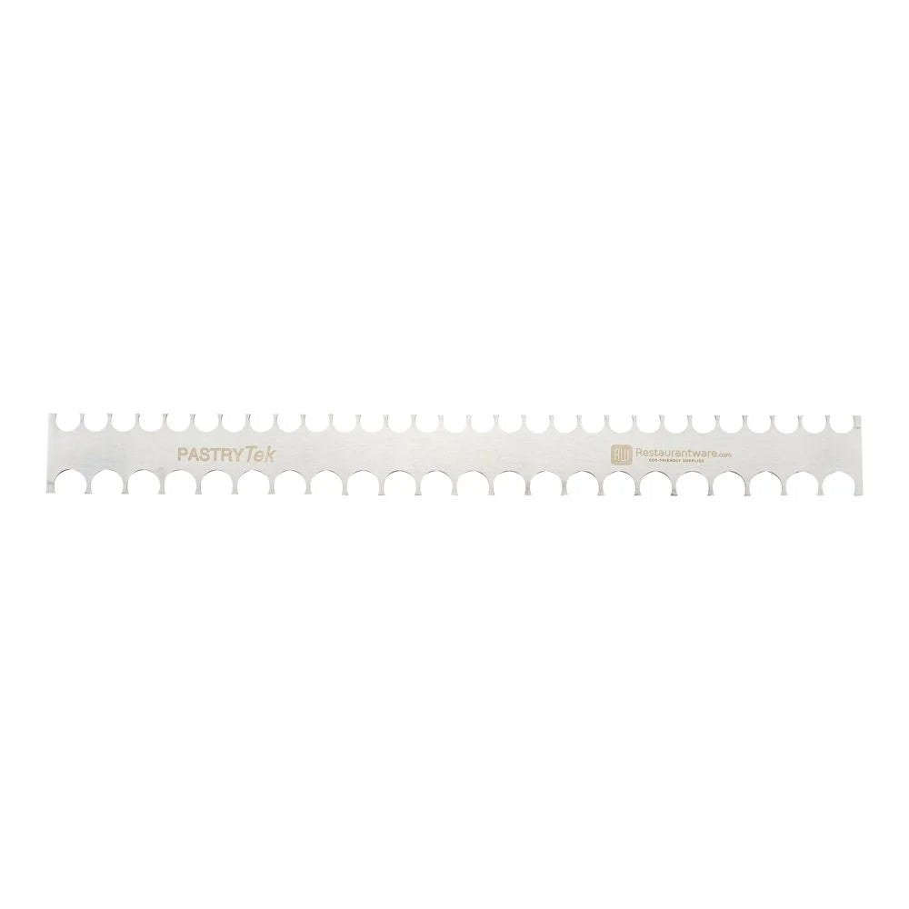 Restaurantware 4 & 5 Millimeter Stainless Steel Decorating Comb, 19.75X2In, Semicircle & Double-Sided - Restaurant Equipment and Smallwares - Canadian Distribution