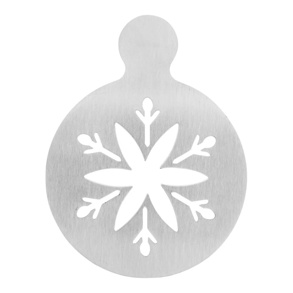Restaurantware Restpresso Stainless Steel Decorating Snowflake Stencil, 4.75X3.25In, Stainless Steel - Restaurant Equipment and Smallwares - Canadian Distribution