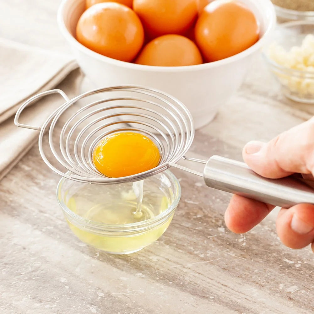 Restaurantware Met Lux 10.25In Stainless Steel Egg Separator - Restaurant Equipment and Smallwares - Canadian Distribution - Ships Free Within Canada on Orders Above CAD $199