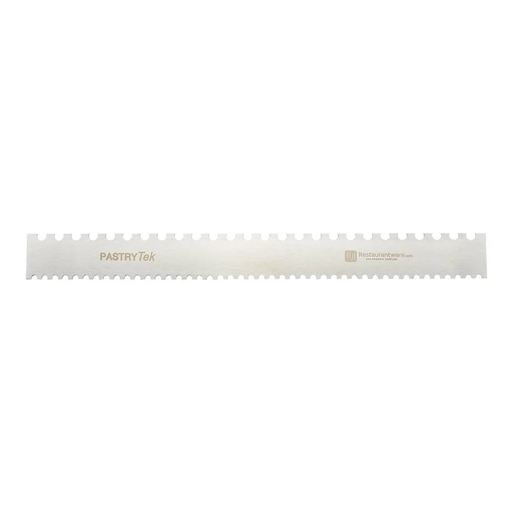 Restaurantware 5 & 10 Millimeter Stainless Steel Decorating Comb, 19.75X2In, Semicircle & Double-Sided - Restaurant Equipment and Smallwares - Canadian Distribution