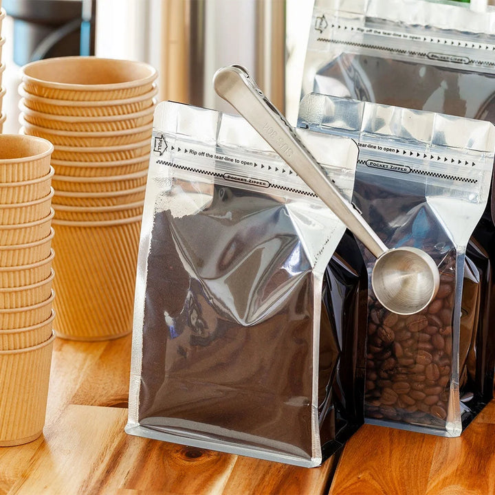 Restaurantware Restpresso 1 Tablespoon Coffee Measuring Scoop, With Bag Clip, Stainless Steel - Restaurant Equipment and Smallwares - Canadian Distribution - Ships Free Within Canada on Orders Above CAD $199