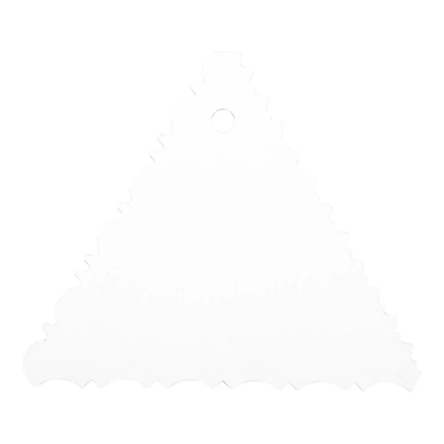Restaurantware Pastry Tek 3-Pattern Metal Cake Scraper, With Pleated Design Edge, 4.3 X 3.8In - Restaurant Equipment and Smallwares - Canadian Distribution