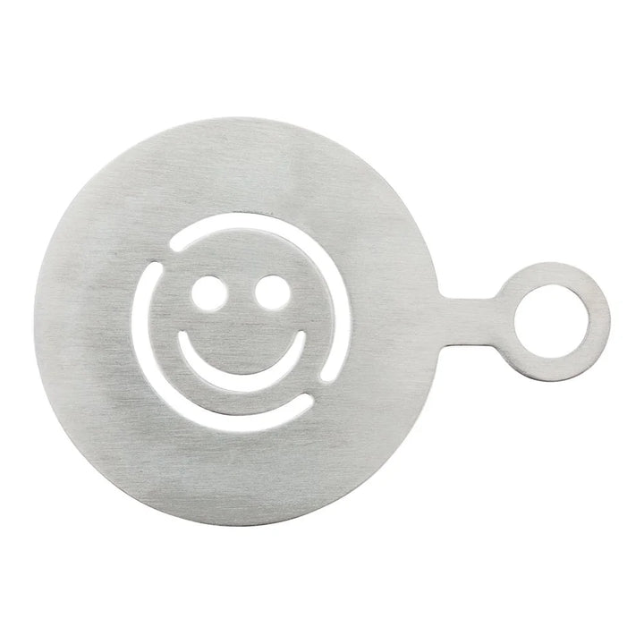 Restaurantware Restpresso Stainless Steel Smiley Face Coffee Decorating Stencil, 4.75 x 3.25In - Restaurant Equipment and Smallwares - Canadian Distribution