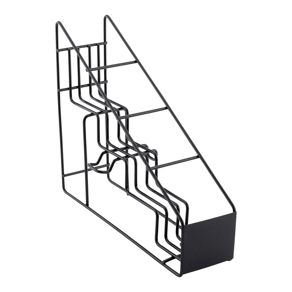 Restaurantware Restpresso 4-Tier Black Iron Bottle Rack, 17X4.25X13In - Restaurant Equipment and Smallwares - Canadian Distribution