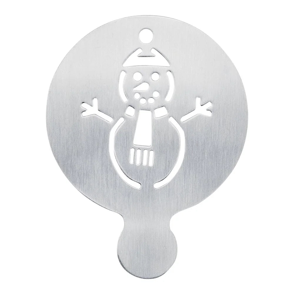 Restaurantware Restpresso Snowman Coffee Decorating Stencil, 4.75X3.25In, Stainless Steel - Restaurant Equipment and Smallwares - Canadian Distribution