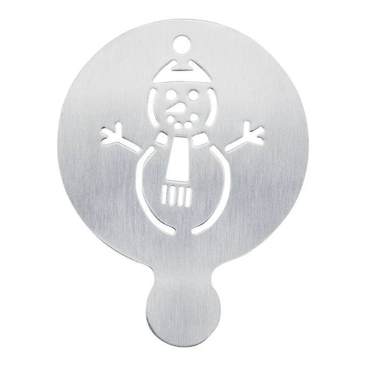 Restaurantware Restpresso Snowman Coffee Decorating Stencil, 4.75X3.25In, Stainless Steel - Restaurant Equipment and Smallwares - Canadian Distribution