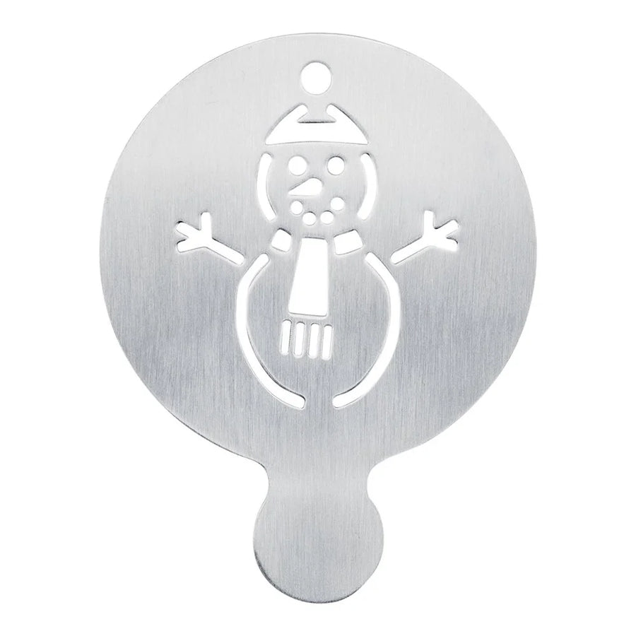 Restaurantware Restpresso Snowman Coffee Decorating Stencil, 4.75X3.25In, Stainless Steel - Restaurant Equipment and Smallwares - Canadian Distribution
