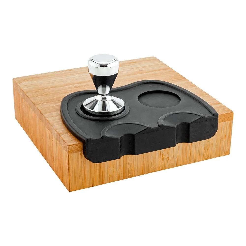Restaurantware Restpresso Black Silicone Espresso Tamping Mat, 8.25 X 5.75 X 1.5 Inch, Double - Restaurant Equipment and Smallwares - Canadian Distribution - Ships Free Within Canada on Orders Above CAD $199