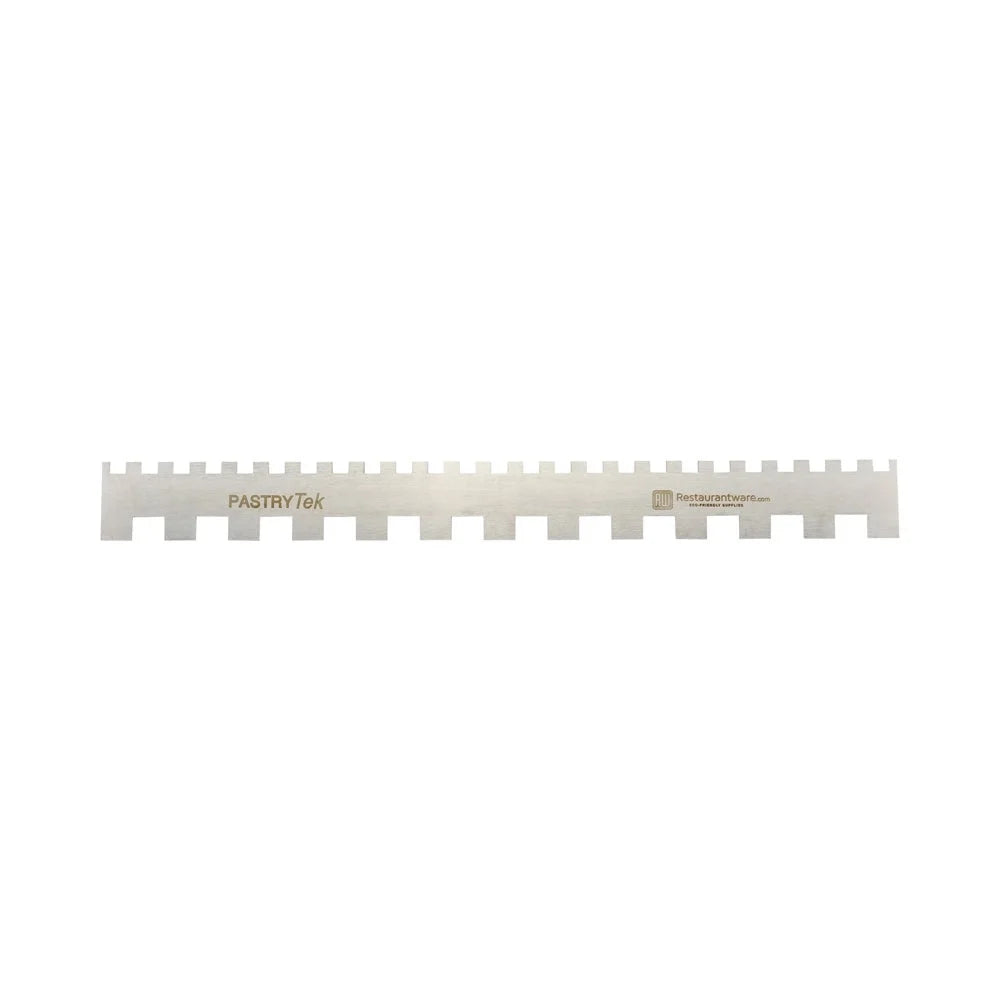 Restaurantware 20 & 10 Millimeter Stainless Steel Decorating Comb, 19.75X2In, Semicircle & Double-Sided - Restaurant Equipment and Smallwares - Canadian Distribution