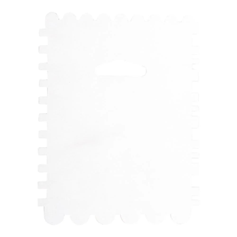 Restaurantware Pastry Tek 4-Pattern Metal Cake Scraper, With Square & Scalloped Edge, 4.9 X 3.8In - Restaurant Equipment and Smallwares - Canadian Distribution