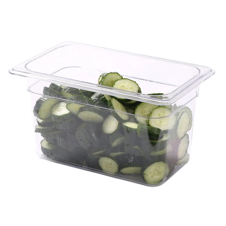 Restaurantware Met Lux Quarter-Size 3.9Qt Clear Plastic Rectangular Food Storage Containers, 10.4X6.4X6In - Restaurant Equipment and Smallwares - Canadian Distribution - Ships Free Within Canada on Orders Above CAD $199